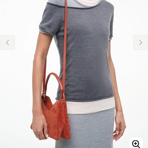 NWT STAUD Valerie Shoulder Bag, Auburn Suede - Picture 2 of 12